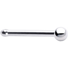 Solid 14K White Gold 1.5mm Ball Nose Ring