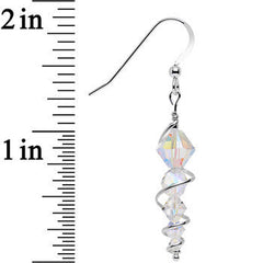 925 Sterling Icicle Drop Earrings Created with Crystals