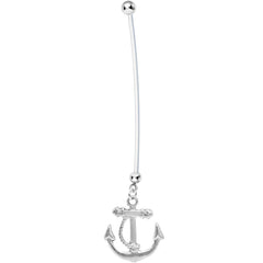 Nautical Anchor Drop Pregnant Belly Ring