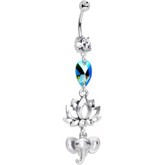 Handmade Zen Spirit Dangle Belly Ring Created with Crystals