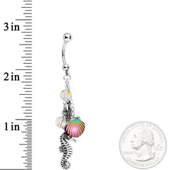 Handmade Ocean Joy Dangle Belly Ring Created with Crystals