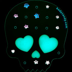 Skull Travel Flat Back Earring Palette