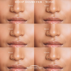 18G Implant Grade Titanium Triple Sided Micro Gem Hinged Nose Hoop