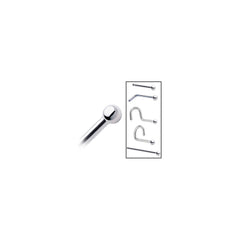 Platinum 1.5mm Ball Nose Ring