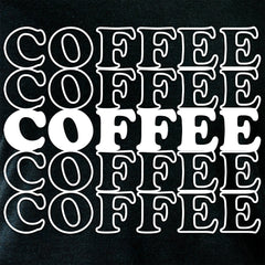 Coffee Coffee Coffee Coffee Coffee Black Long Sleeve Hoodie