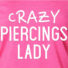 Crazy Piercings Lady Tapered Long Sleeve Hoodie