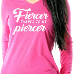 Fiercer thanks to my Piercer Black Tapered Long Sleeve Hoodie