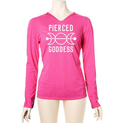 Pierced Goddess Tapered Long Sleeve Hoodie
