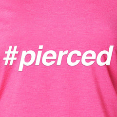 hashtag pierced Black Tapered Long Sleeve Hoodie