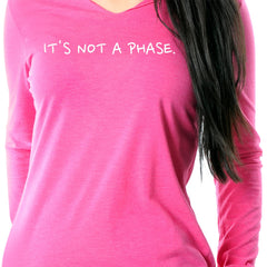 It's Not a Phase Black Tapered Long Sleeve Hoodie