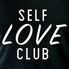 Self Love Club Black Tapered Long Sleeve Hoodie