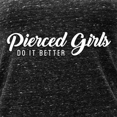 Pierced Girls Do It Better Black Gray Cosmic Twist Back Tank Top