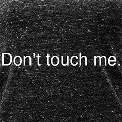 Don't Touch Me Black Gray Cosmic Twist Back Tank Top