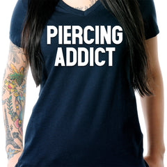 Piercing Addict Tapered V-Neck Tee Shirt