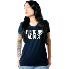 Piercing Addict Tapered V-Neck Tee Shirt