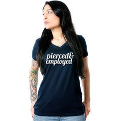 Pierced & Employed Tapered V-Neck Tee Shirt
