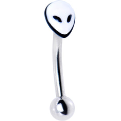 16G 5/16 Gray Alien Curved Eyebrow Ring