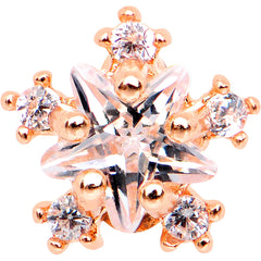 Clear CZ Gem Rose Gold Tone Anodized Stardust Tragus Cartilage Earring