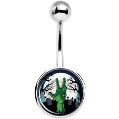 Cemetery Zombie Hand Halloween Belly Ring
