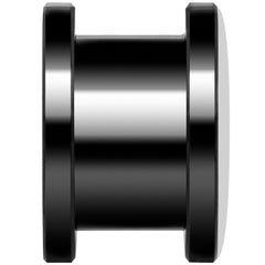 Black Red Distressed Star Black Anodized Screw Fit Plug Set 1/2
