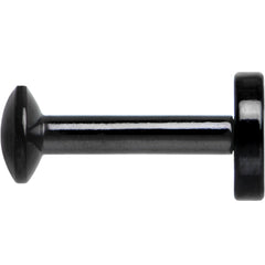 1/4 Black IP 4mm Circle Internal Thread Daith Cartilage Tragus