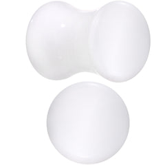 White UV Acrylic Saddle Plug Set 4mm to 25mm