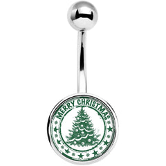 Merry Christmas Tree Belly Ring