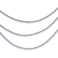 Handcrafted Black Anodized Titanium Swirly Link Dangle Nipple Chain