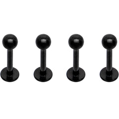 16G 5/16 Rainbow Black PVD Pack Set of 12 Labret Monroe