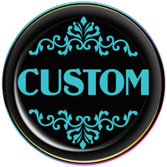 Custom Teal Personalized Name Rainbow Barbell Tongue Ring
