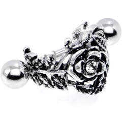 16G 1/2 Clear Gem Floral Wreath Cuff Cartilage Earring