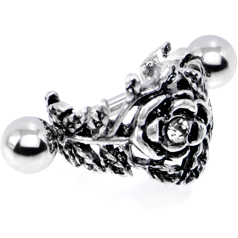 16G 1/2 Clear Gem Floral Wreath Cuff Cartilage Earring