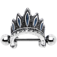16G 1/4 Clear Gem Tribal Headdress Helix Cuff Cartilage Earring