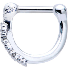 16G 1/4 Daisy Chain Flower Hinged Cartilage Clicker