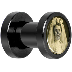 Undead Bride and Groom Halloween Black Anodized Plug Set 4G