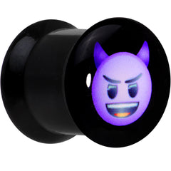 00G Licensed Purple Devil emoji Acrylic Double Flare Plug Set