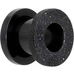 Black PVD Sandblasted Screw Fit Tunnel Plug Set 5mm to 16mm