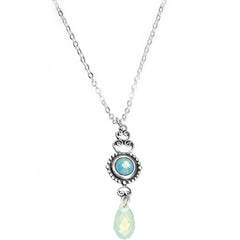 Flashback Silver Plated Chain Necklace Created with Crystals
