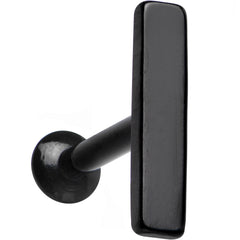1/4 9mm Black IP Rectangle Internal Thread Daith Cartilage Tragus