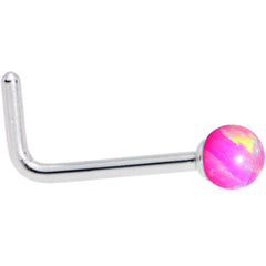 Multi Color 2.5mm Synthetic Opal Ball L Shaped Nose Ring 4 Pack Set