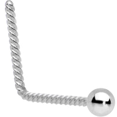 2mm Ball End So Twisted L Shaped Nose Ring