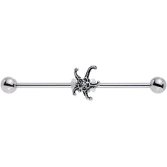 14G Steel Seeing Starfish Industrial Barbell 38mm