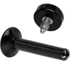 5/16 Black IP 3mm Circle Internal Thread Daith Cartilage Tragus