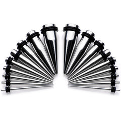 9 Piece Ear Stretching Kit in Stainless Steel Set of 2