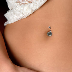 Holiday Rustic Wood Moose Belly Ring
