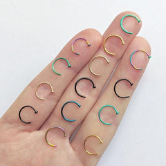 18G 5/16 Yellow Anodized Titanium Nose Hoop