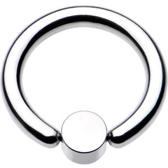 10G 1/2 Clear Gem 5mm Disc BCR Captive Ring