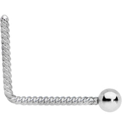 2mm Ball End So Twisted L Shaped Nose Ring