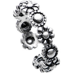 Silver Plated Floral Wreath Toe Ring