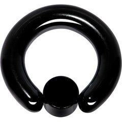 4G 9/16 Clear Gem 7mm Disc Black BCR Captive Ring